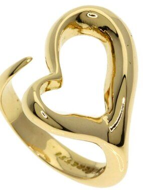 Tiffany & Co Open Heart Ring 18K Yellow Gold